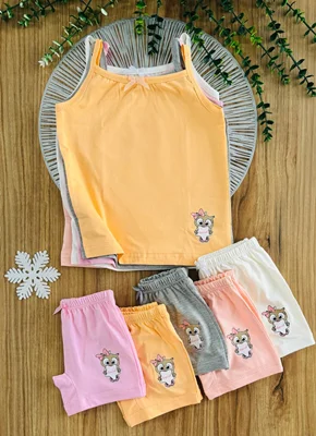 تاپ و شورت بچه گانه دخترانه کد ۱۵۸۱
