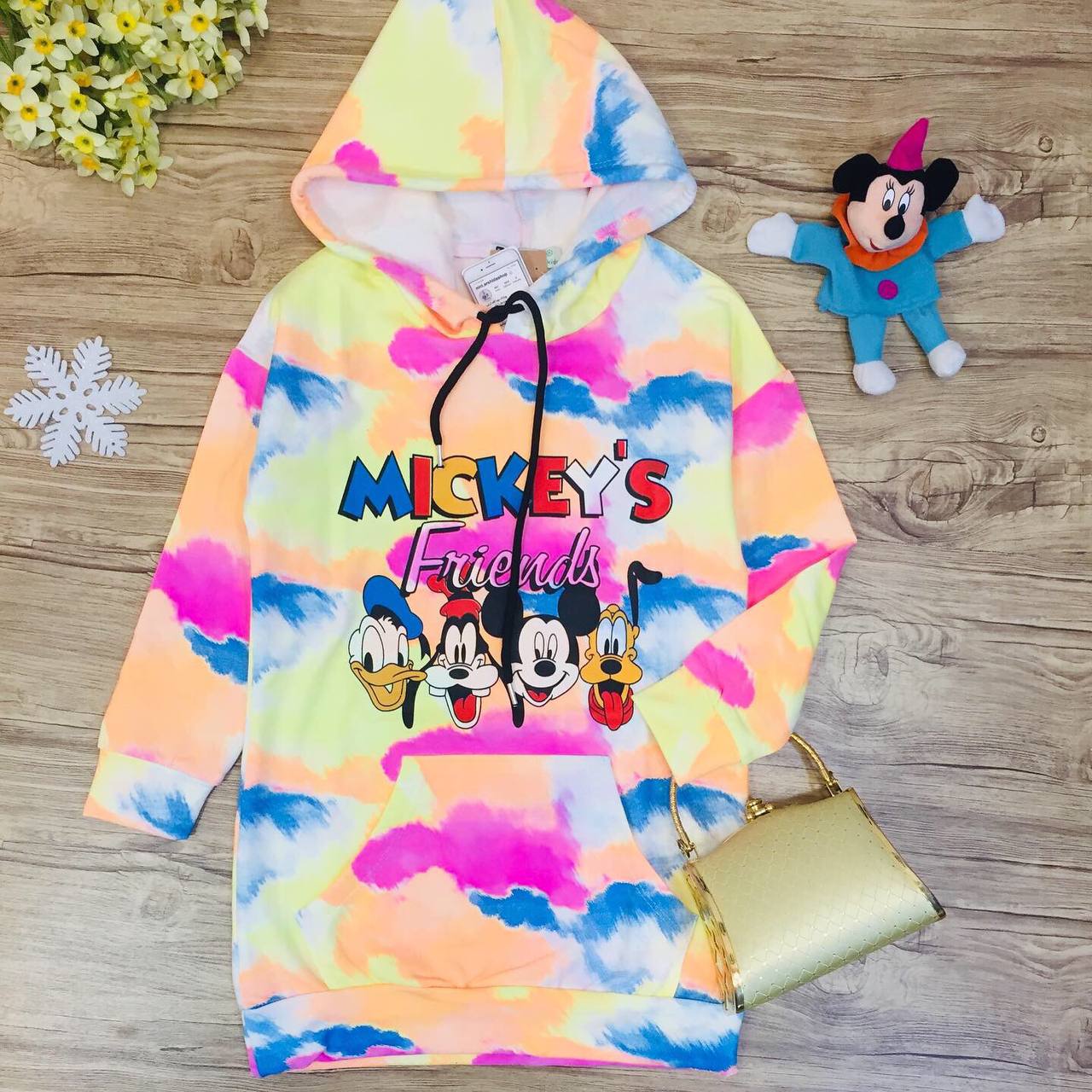 هودی آبرنگی دخترونه سایز بزرگ