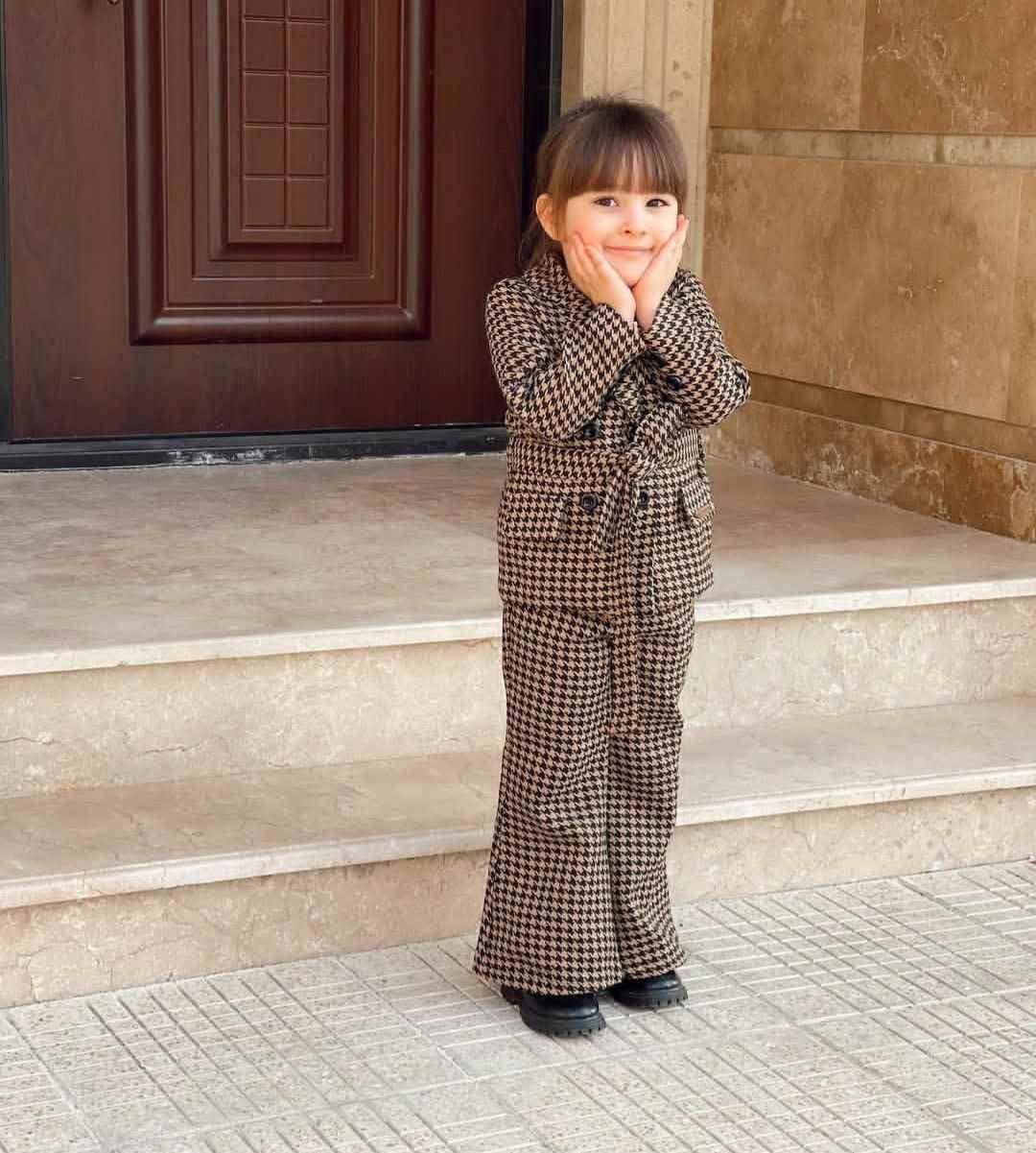 ست کت و شلوار دخترانه مزون دوز کد ۲۴۱۲