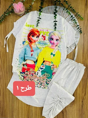 تیشرت و شلوارک بچه گانه ست دخترانه کد ۱۴۶۲