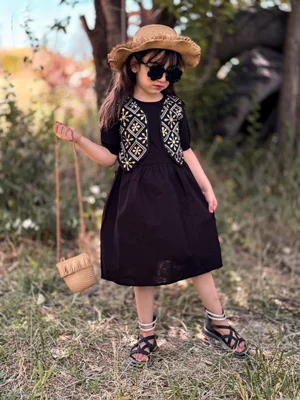 پیراهن مشکی مجلسی کد ۲۱۲۸
