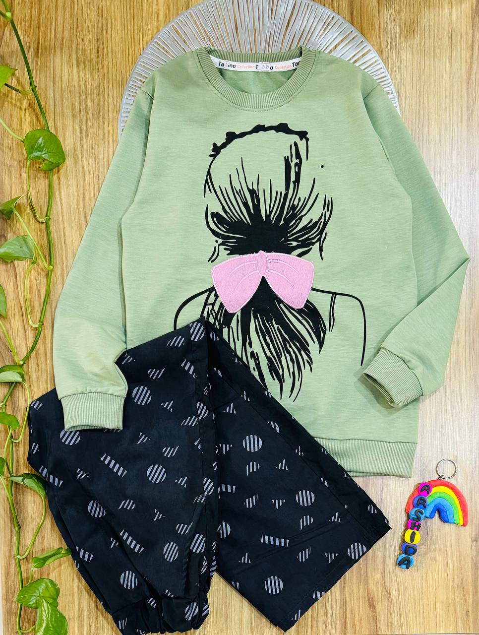 بلوز و شلوار دخترانه سایز بزرگ کد ۲۴۳۳