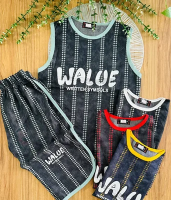 ست تاپ و شلوارک اسپرت دختر و پسر راه راه کد ۲۱۸۸