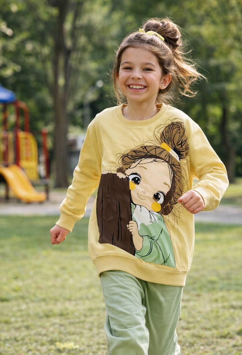 ست بلوز و شلوار دخترانه سایز ۶۰و ۶۵کد ۲۳۹۷