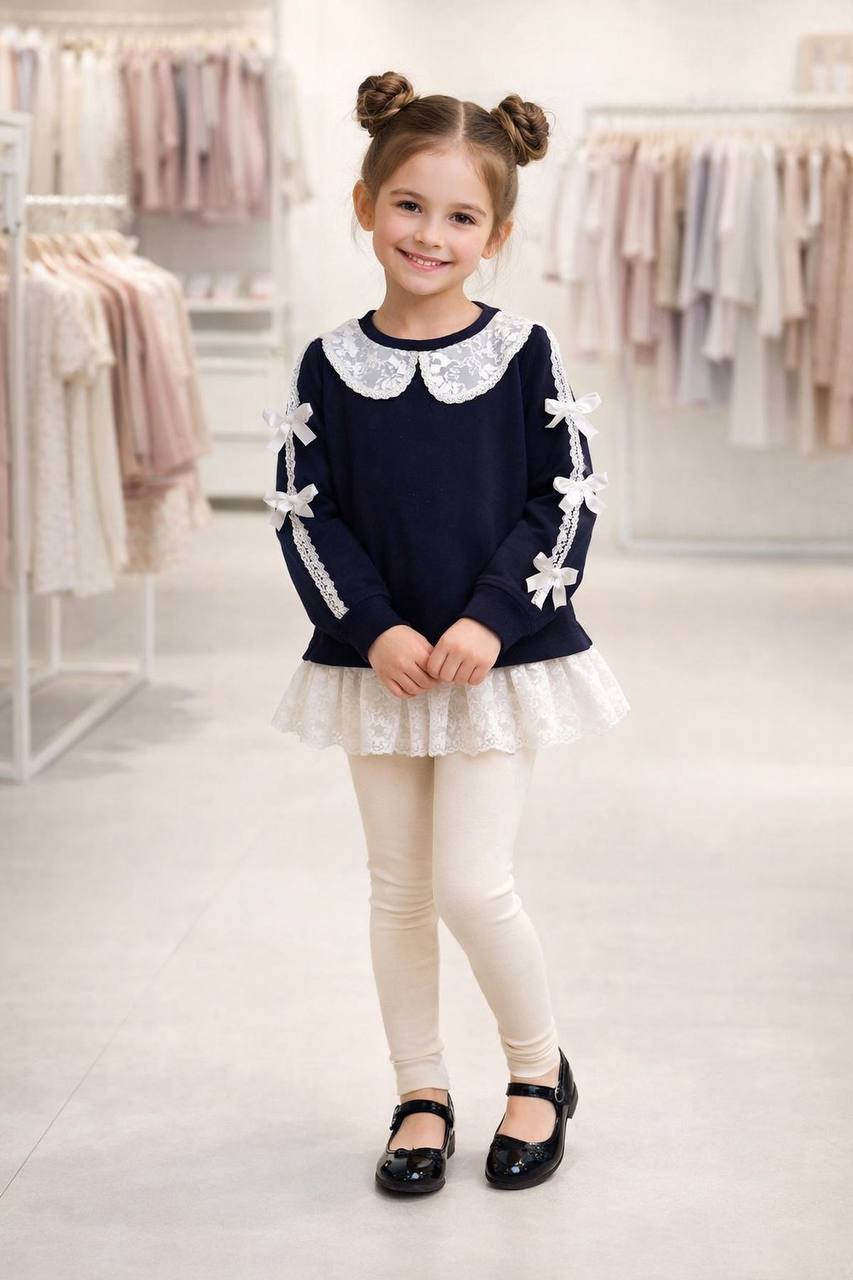 تونیک پاپیونی دخترانه کد ۲۴۱۶