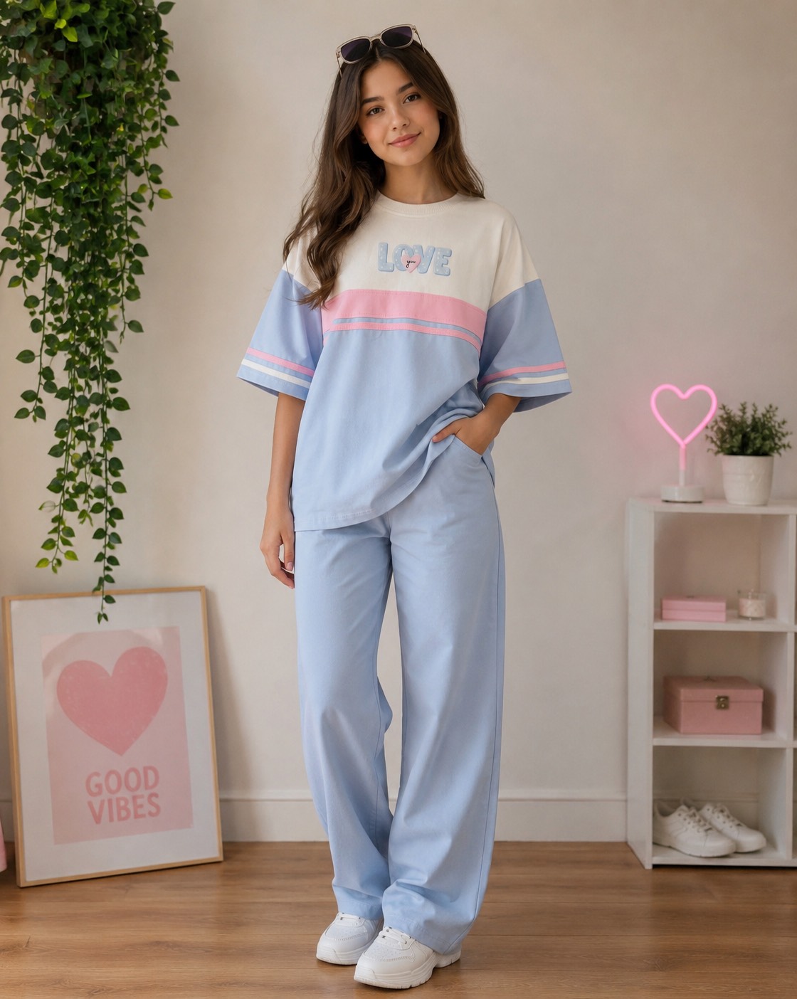 تیشرت و شلوار ستlove کد ۲۶۱۰