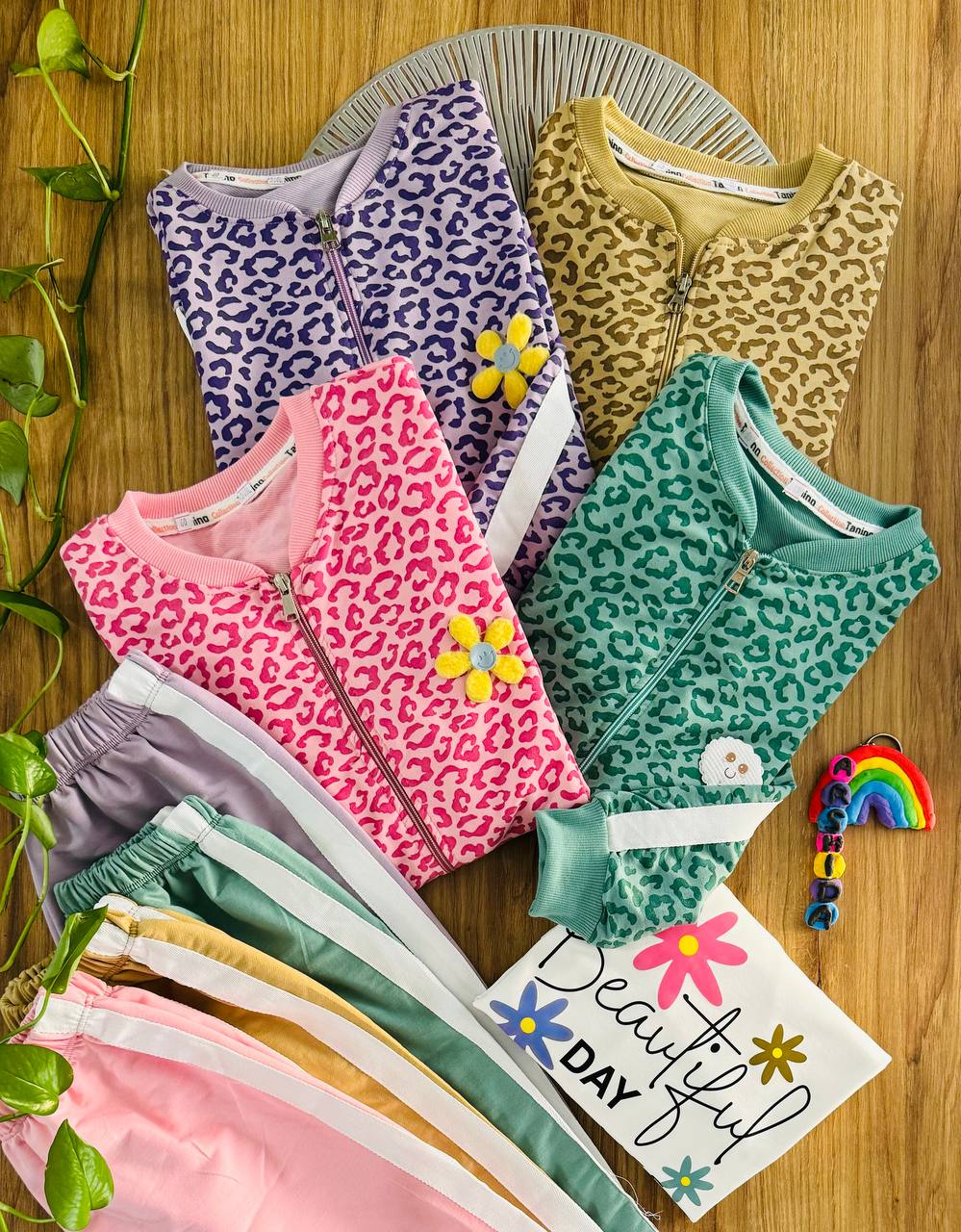 ست ۳ تیکه سوئشرت و بلوز و شلوار سایز بزرگ کد ۲۳۹۰